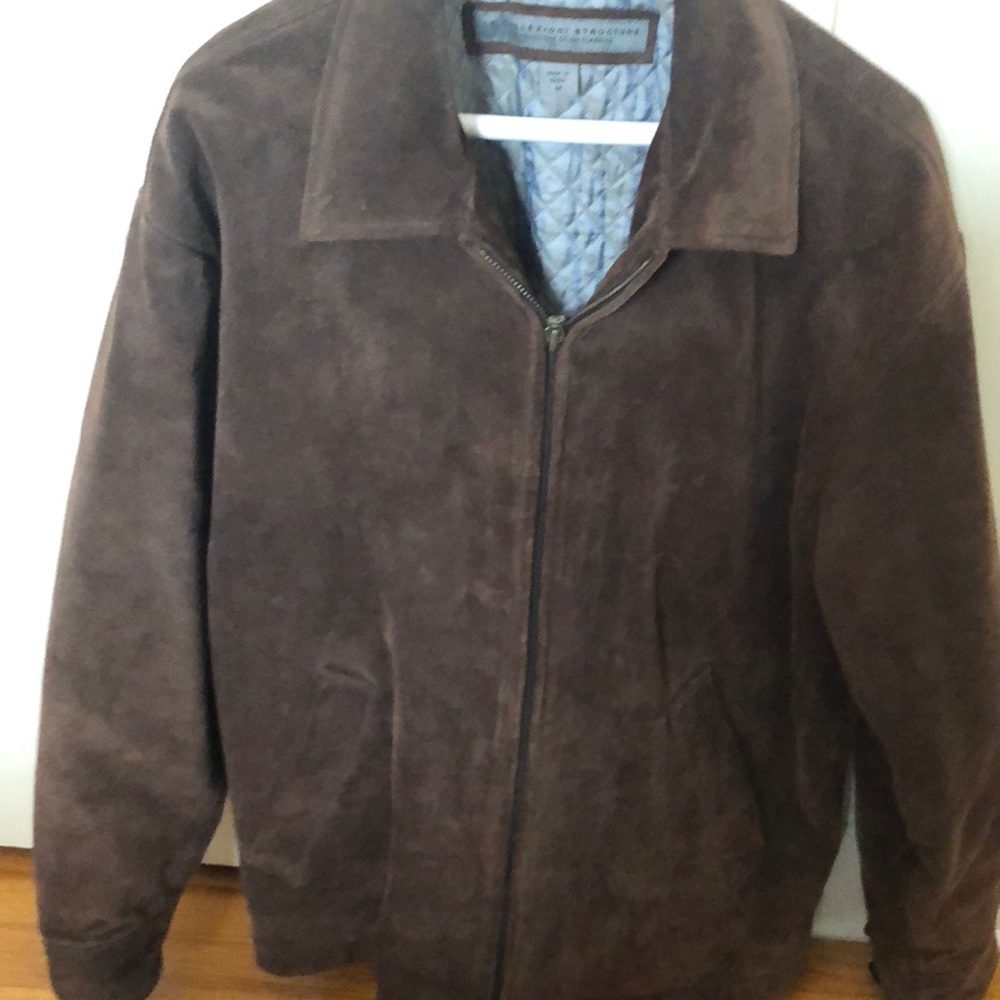 STRUCTURE SUEDE BROWM JACKET. MEDIUM